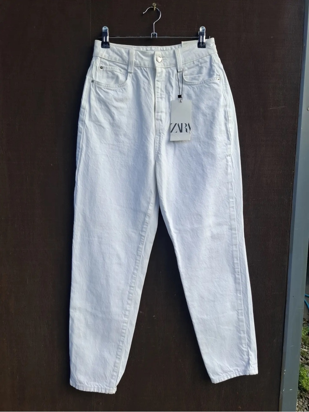 🩶 Zara White Mom Fit High-Rise Jeans Size 2 NWT 🩶